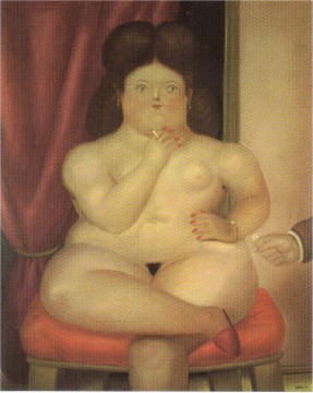 Fernando Botero Painting - Mujer Sentada Fernando Botero